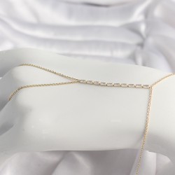 Pirinç Gold Renk Su Yolu Zirkon Taşlı Kadın Şahmeran