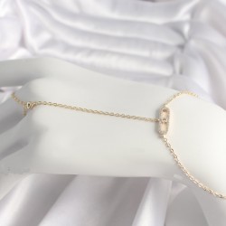 Pirinç Gold Renk Zirkon Taşlı Messika Model Kadın Şahmeran