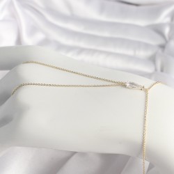 Pirinç Gold Renk Damla Zirkon Taşlı Kadın Şahmeran