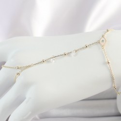 Pirinç Gold Renk Mavi Taşlı Göz Figür Topçuk Detaylı Kadın Şahmeran