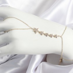 Pirinç Zirkon Taşlı Yıldız Model Gold Renk Kadın Şahmeran