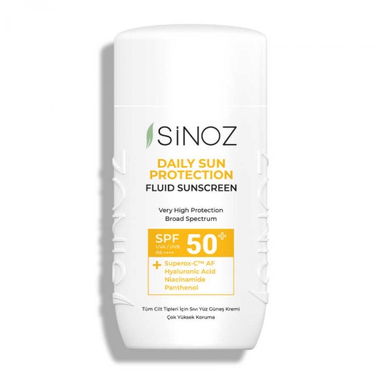 Sinoz Spf50+ Günlük Kullanım Sıvı Güneş Kremi - Yeni Nesil Filtreleri ile Hibrit Formül 50 ml Sinoz Spf50+ Günlük Kullanım Sıvı Güneş Kremi - Yeni Nesil Filtreleri ile Hibrit Formül 50 ml