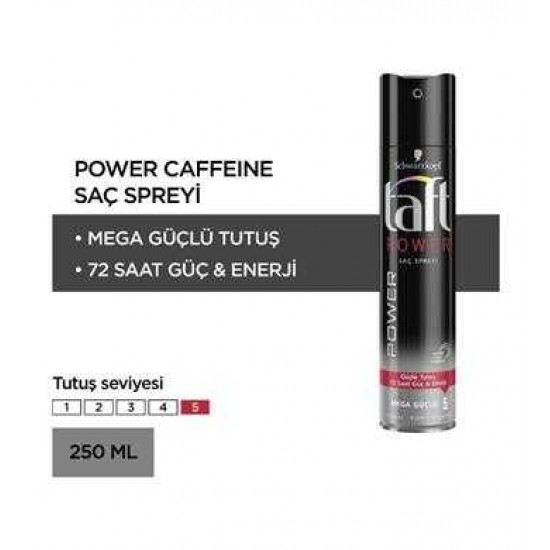 Taft Power Kafein Saç Spreyi Mega Güçlü 5 250 ml