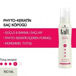 Taft Phyto Keratin Ultra Güçlü 4 Saç Köpüğü 150 ml