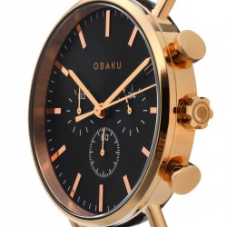 Obaku Denmark Havn Rose Gold Erkek Kol Saati V232GCVBMB