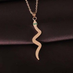 Yılan Figürlü Rose Gold Renk Çelik Kadın Kolye