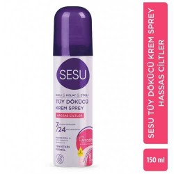 Sesu Tüy Dökücü Krem Sprey Hassas Ciltler 150 ml