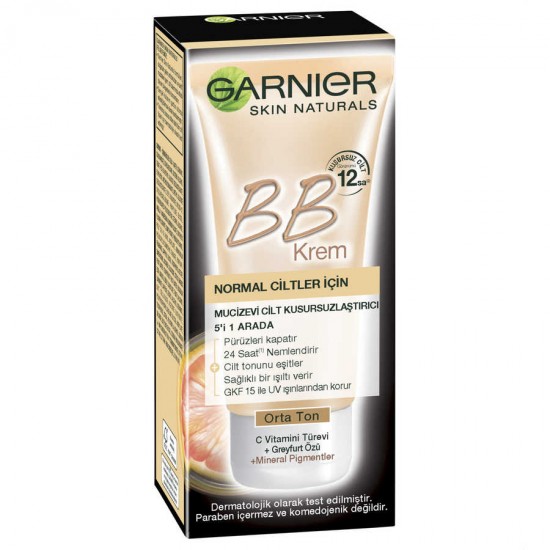 Garnier Bb Krem Mucizevi Cilt Kusursuzlaştirici Orta Ton 50 ml Garnier Bb Krem Mucizevi Cilt Kusursuzlaştirici Orta Ton 50 ml