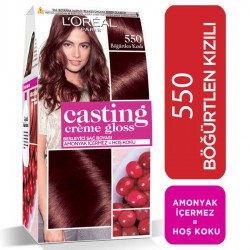 Loreal Paris Casting Crème Gloss Saç Boyası 550 Böğürtlen Kızılı