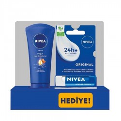 Nivea Yoğun Nemlendirme El Kremi + Lipstick Set